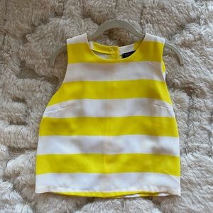 Top shop yellow and white strip top
